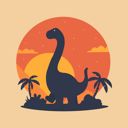 dino vector drawing for children's shirt animal illustration dinasourのイラスト素材