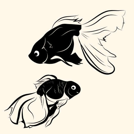 Graphic vector illustration with the image of goldfish.のイラスト素材