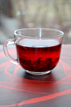 Red Hibiscus teaの写真素材