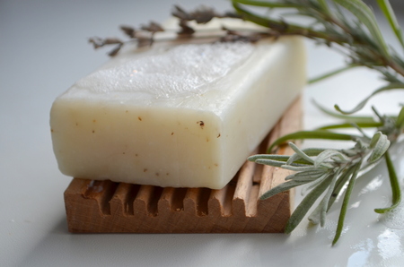 Soap with lavenderの写真素材