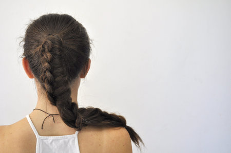 Hairstyle on long hair