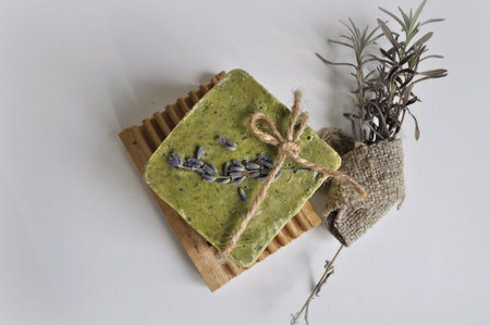 Handmade natural soap with lavender
