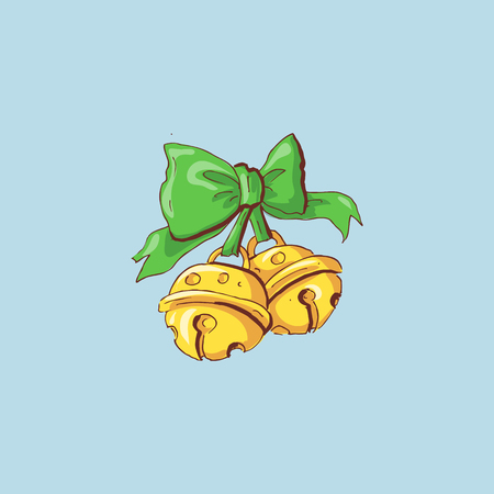 Hand drawn Holidays St. Patrick's Day with bells illustration.のイラスト素材