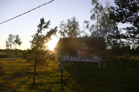 An image of a country house in the forest. Nature. Photographyの写真素材