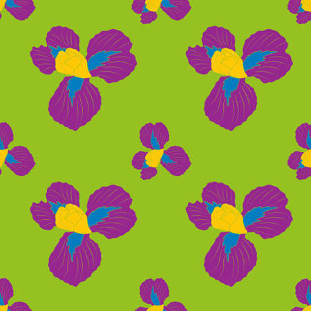 Seamless pattern with flowers. pop art style Vector.のイラスト素材