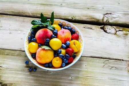 Summer fruit and berry variety. Local farmers produceの写真素材