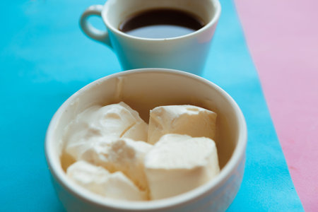 vanilla ice cream in white bowl top view