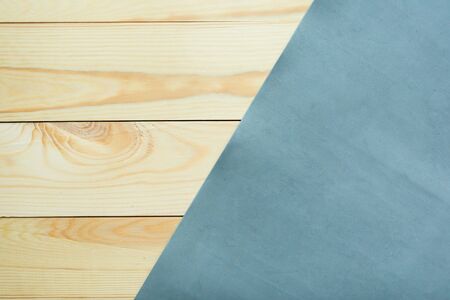 Gray paper sheet on wooden background. Abstract wooden background textureの写真素材