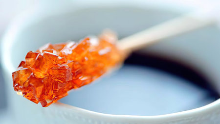 Coffee and sugar on white background.の写真素材