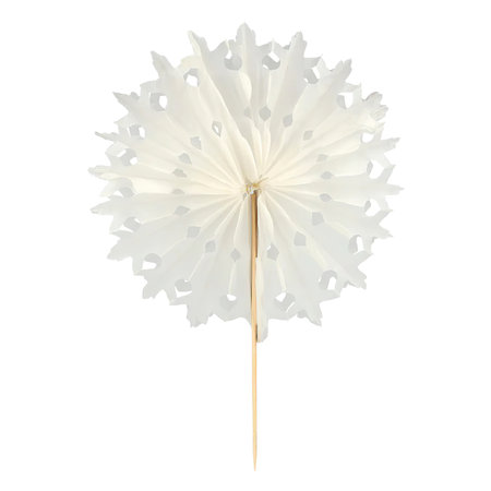 White paper umbrella isolated on white background.の写真素材