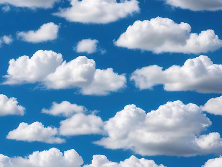 White clouds in the blue sky. Nature background. Close-up.の素材