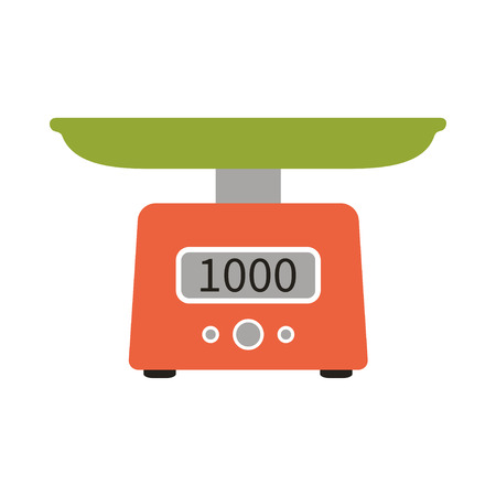 Vector illustration of food scale icon. Isolated on white background.のイラスト素材