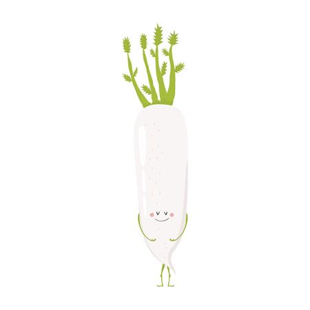 Funny Vegetable Cardのイラスト素材