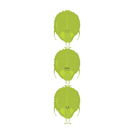 Funny Vegetable Cardのイラスト素材