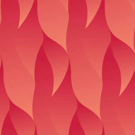 A seamless pattern with flowing shapes reminiscent of flames or autumn leaves. Abstract geometric background with gradient. Vector design.のイラスト素材
