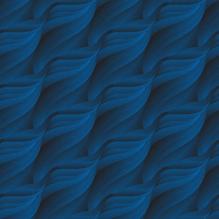 Seamless pattern with blue swirls. Abstract background with dynamic waves. Vector illustration.のイラスト素材