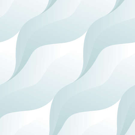 Seamless pattern with wavy geometric shapes resembling tentacles. White background, elegant classic surface with abstract composition. Vector illustration.のイラスト素材