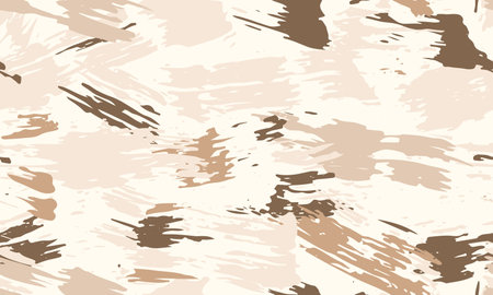 Seamless pattern with brush strokes, stripes of paint. Neutral abstract background, artistic repeat texture with beige strokes on a white surface. Vector illustration, graphic design element.のイラスト素材