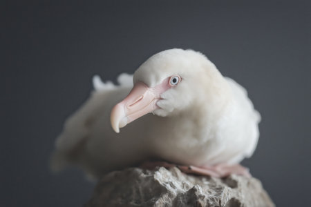 Rare White Albatross Chick Portraitの素材