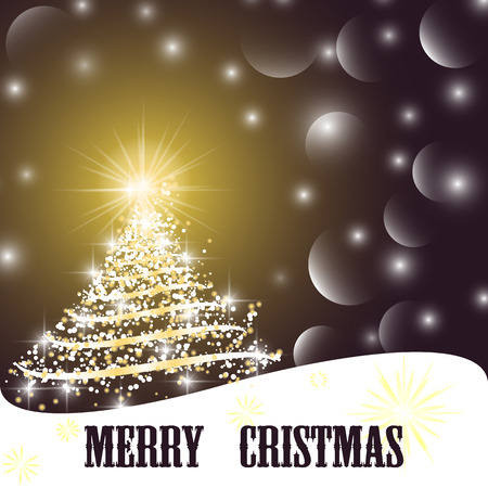 Christmas card, holiday comes to us, vector imageのイラスト素材