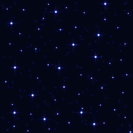 endless starry skies, night sky, space, scattering of stars in the night sky illustrationのイラスト素材