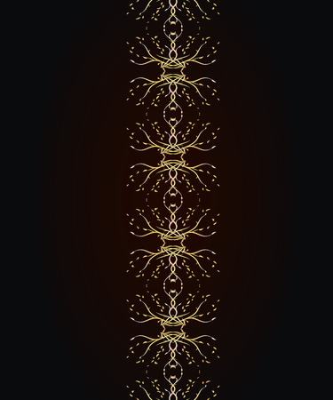 vertical pattern, interpretation, print, a gold ornamentのイラスト素材