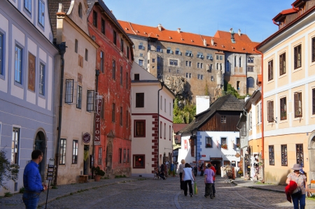Street of Czech Krumlovのeditorial素材