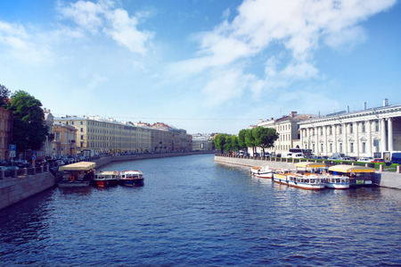 Fontanka River in the Saint Petersburgのeditorial素材
