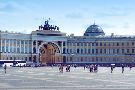 General Staff Building and Palace Square in the Saint Petersburgのeditorial素材