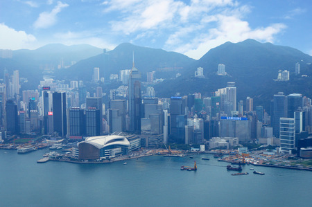 Futuristic city Hong Kongのeditorial素材