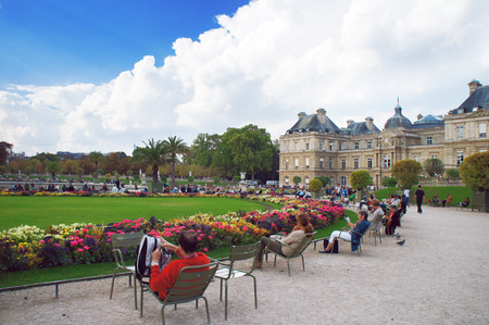 Luxembourg garden and palaceのeditorial素材