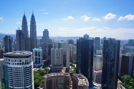 Kuala Lumpur city aerial view, Malaysia capital