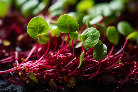 Vibrant Microgreens. Delicate, Nutrient-Rich, Captivating Display - High-Resolution Close-Upの素材