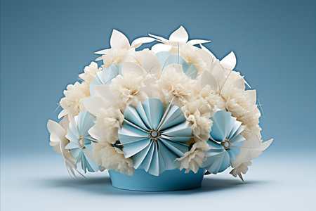 Voluminous Flower Arrangement. Eco-Friendly Paper Bouquet for Creative Paper Artの素材