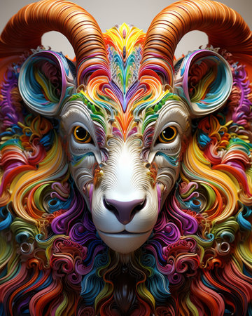 Capricorn zodiac sign illustration for daily horoscope creation with individual readingsの素材