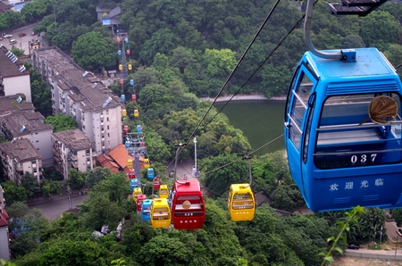 Roller coaster over the mountainのeditorial素材