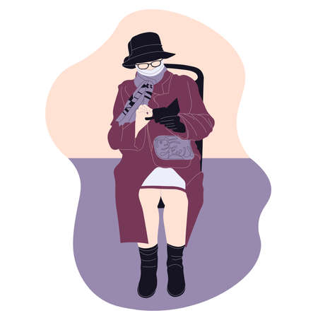 Woman in the Hatのイラスト素材