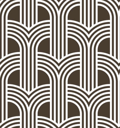 Seamless pattern of Art Deco arches geometricのイラスト素材