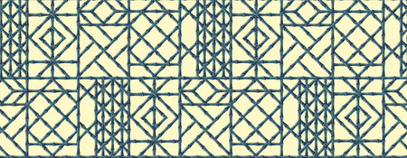 Seamless pattern bamboo lattice vacation style