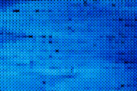 Blurring lights bokeh background of blue circles