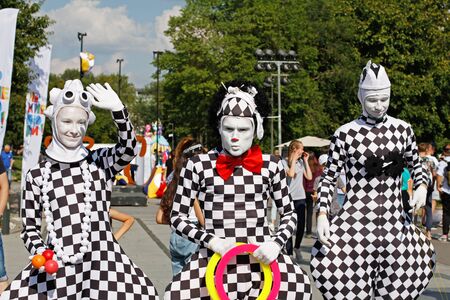 Moscow, Russia - September 01, 2019: Street theaterのeditorial素材