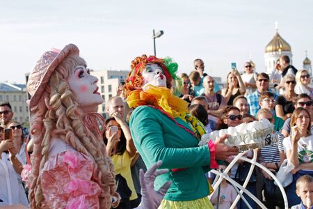 Moscow, Russia - September 01, 2019: Street theaterのeditorial素材