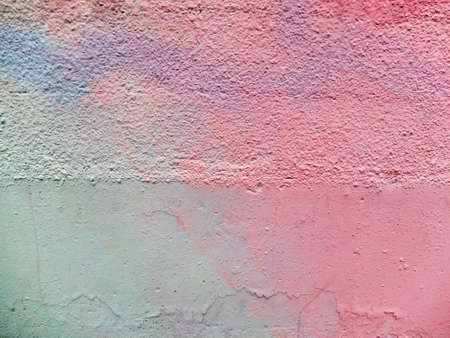 Purple, pink and blue painted textured and smooth wall as background or textureの写真素材