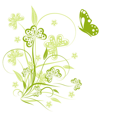 Floral abstract backgroundのイラスト素材