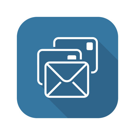 Correspondence Icon. Flat Design. Business Concept with Long Shadowのイラスト素材