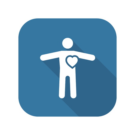 Heart Care and Medical Services Icon. Flat Design.のイラスト素材