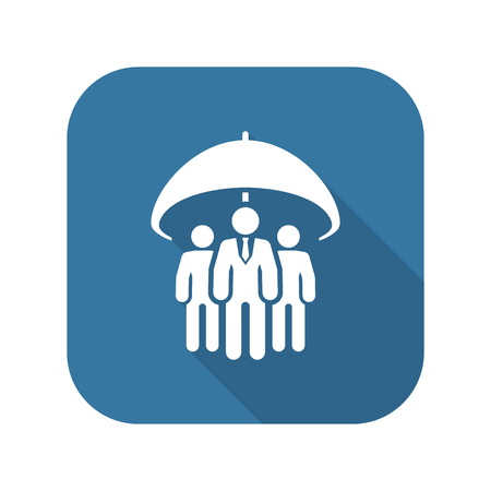 Group Life Insurance Icon. Flat Design.のイラスト素材