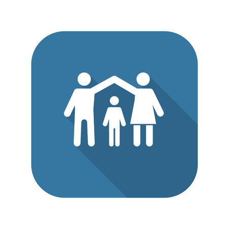 Family Insurance Icon. Flat Design.のイラスト素材