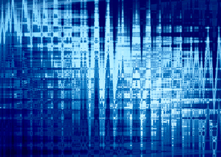 Abstract background in blue colors, imitation polar lights. Horizontal.の写真素材