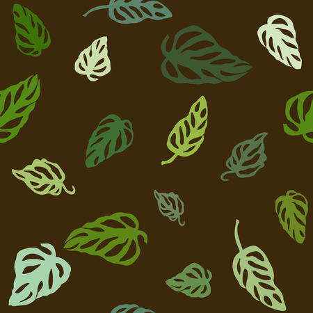 Seamless pattern of leaves Monstera vector illustration.のイラスト素材